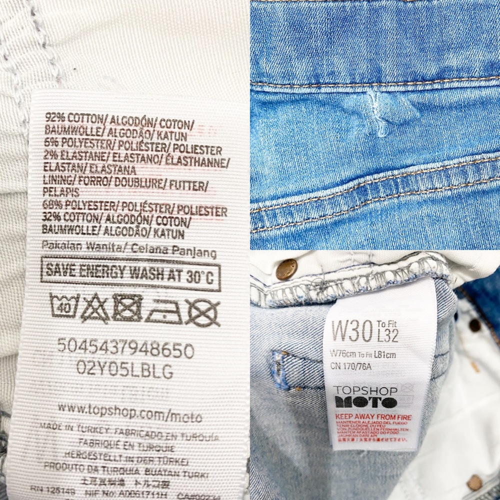 Topshop Jamie High Rise Skinny Leg Denim Jeans - Picture 8 of 8